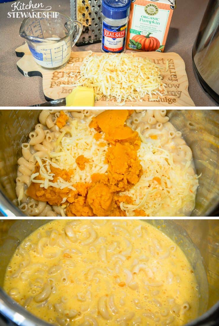 gluten free Instant Pot Mac and Cheese ingredients and steps