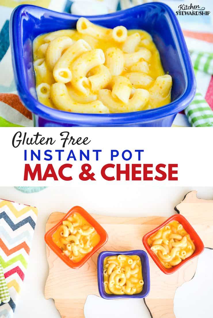 gluten free Instant Pot Mac and Cheese