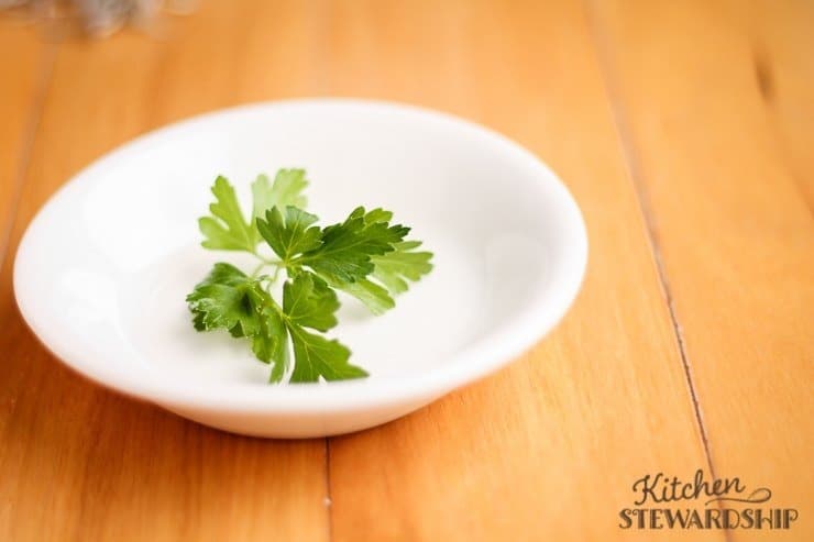 chew on parsley after a meal to assist digestion