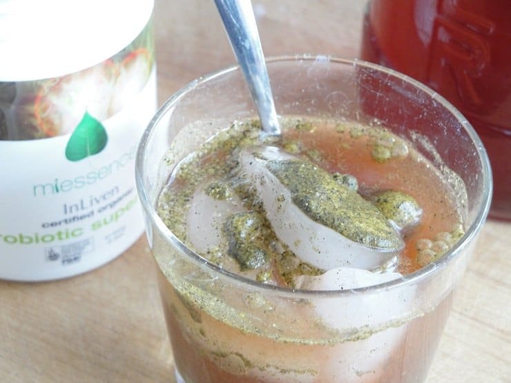 how to take Miessence In Liven probiotic powder with something that tastes good