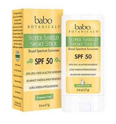 babo sport stick spf 50 natural sunscreen
