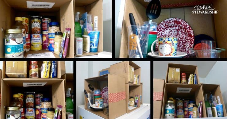 collage of food organization