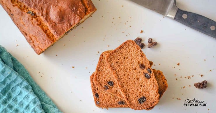 Gluten Free Cinnamon Raisin Bread