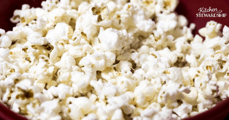 buttered popcorn as Halloween party food