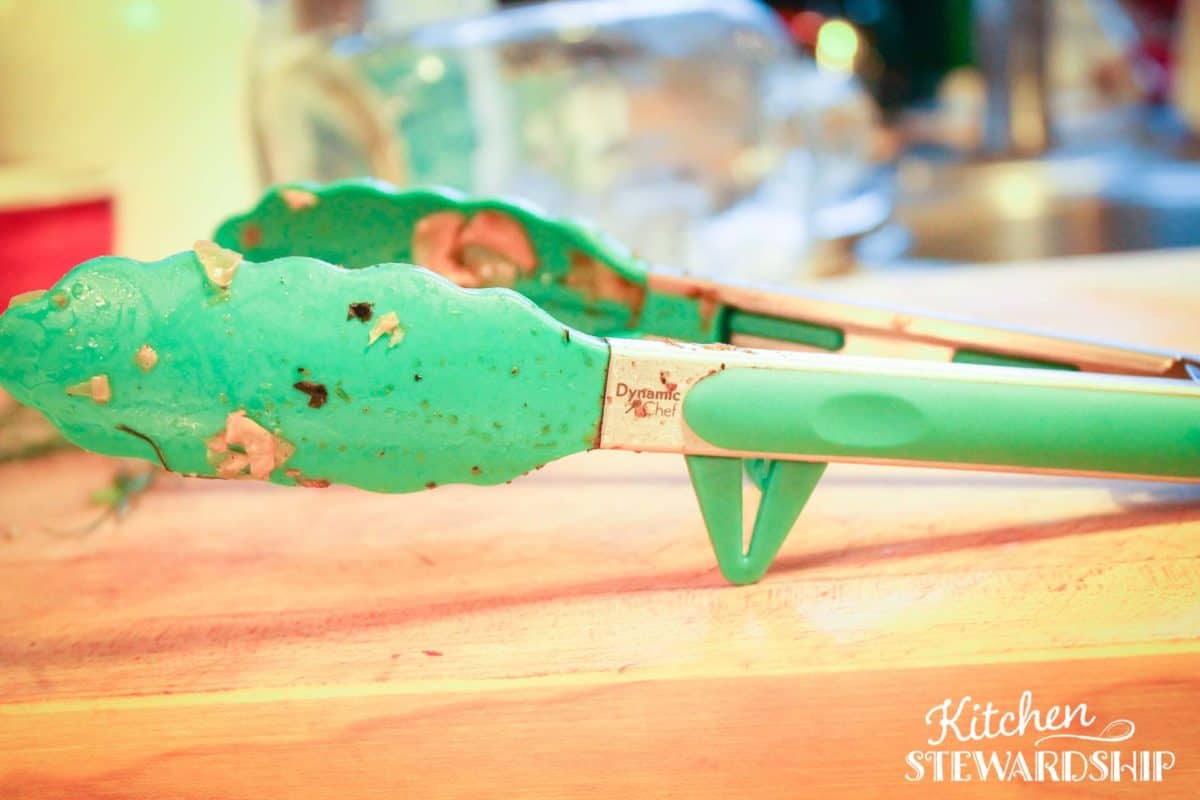 Keep counters clean with these silicone/stainless steel tongs