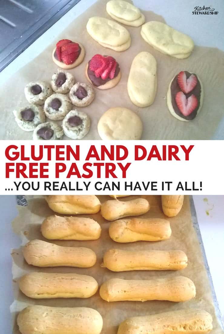 Gluten-free, dairy-free pastry on parchment.