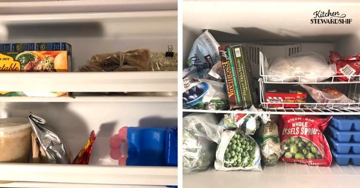 Organized freezer.