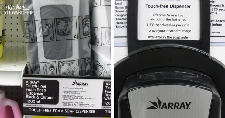 Soap dispenser at Gordon Food Service.