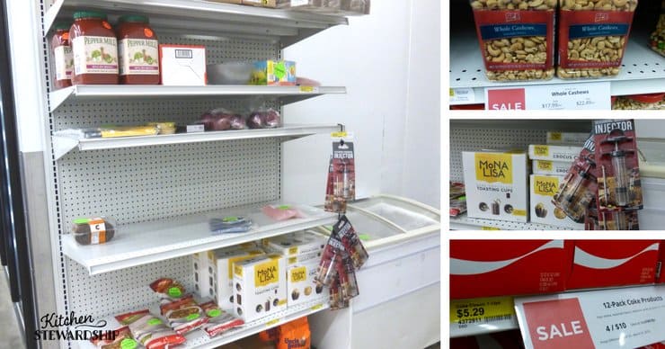 Bargain aisle at Gordon Food Service.