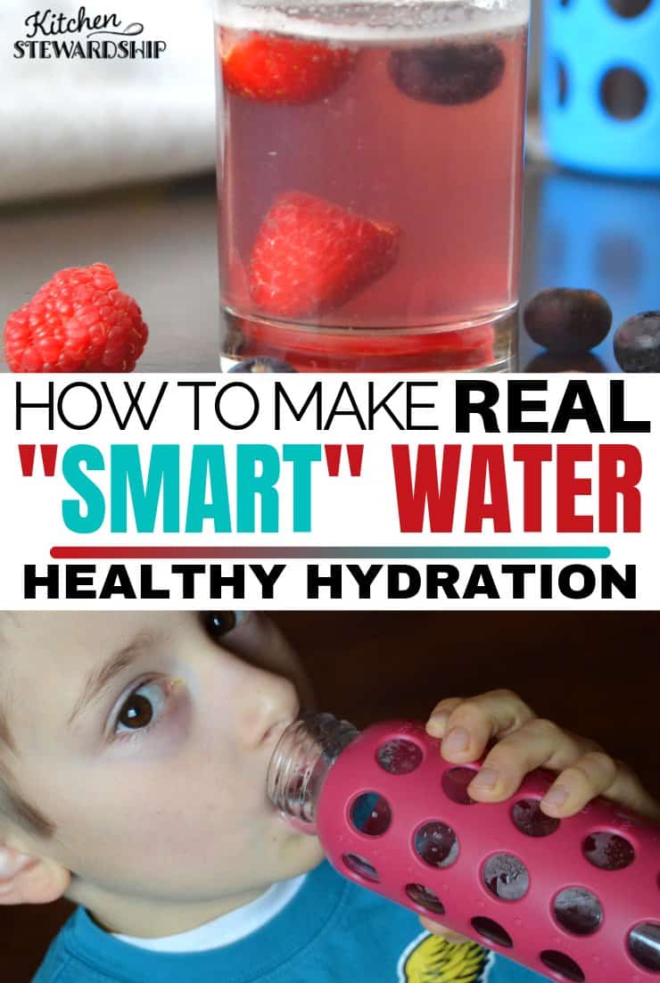 Homemade smart water the whole family will enjoy. Get your kids to drink more water with this easy and nutritious drink. #drinks #kidsdrinks