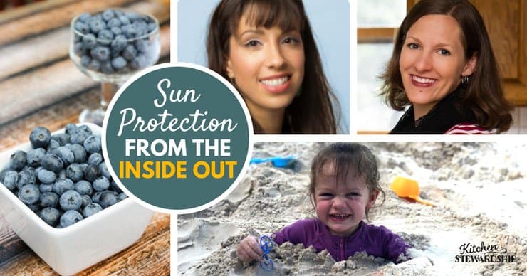 Bowl of blueberries. Pictures of Dr. Jarvorsky, Katie Kimball and a toddler in the sand.
