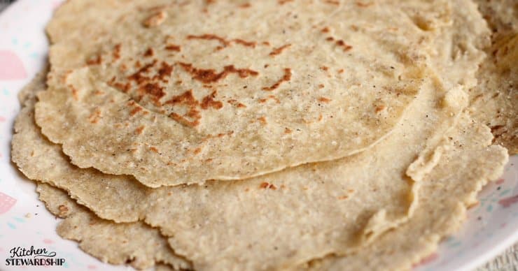 Piles of soft, delicious homemade gluten-free tortillas.