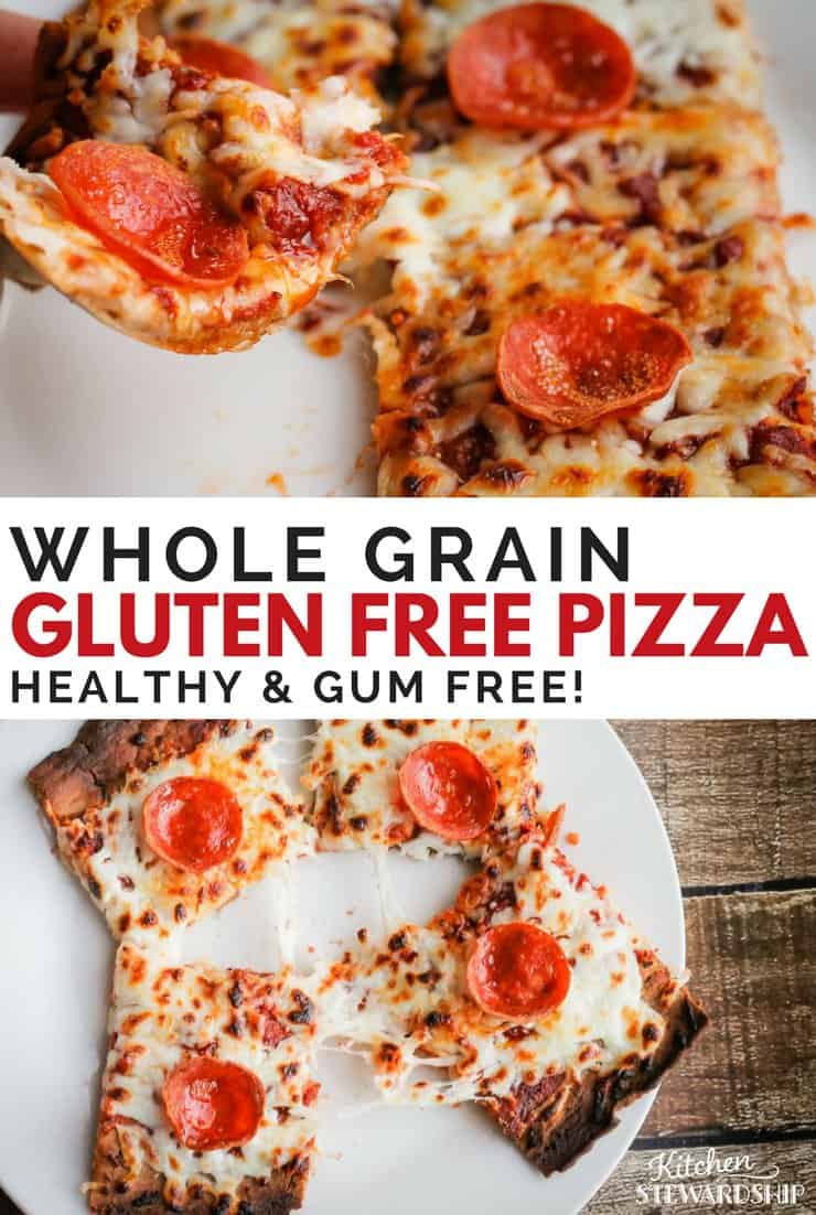 whole grain buckwheat gluten-free pizza on a plate