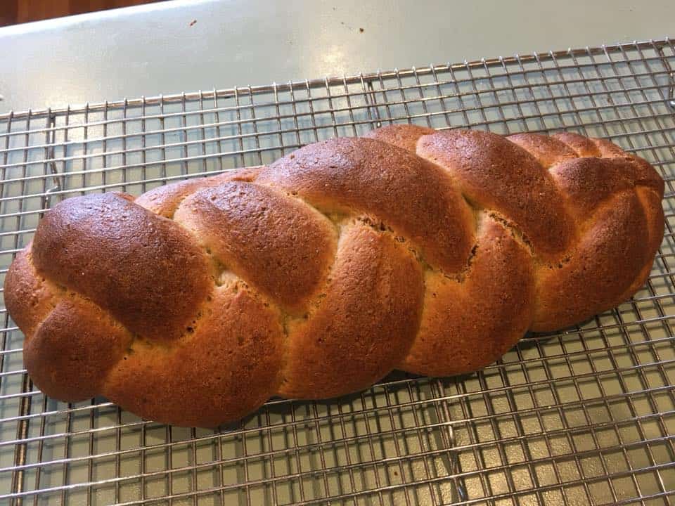 gluten-free sourdough buckwheat millet braided bread from Chris Stafferton