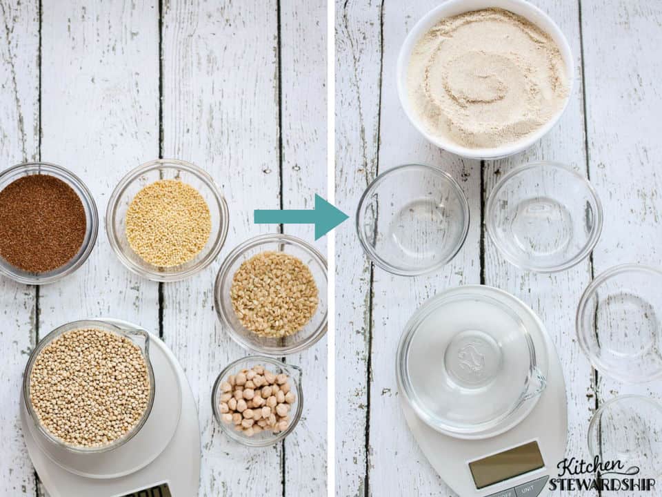 whole grains in bowls