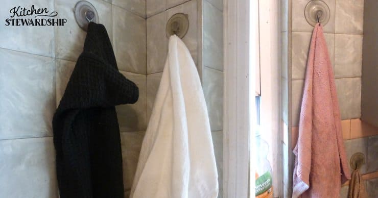 Adding hooks to the bathroom to add more space.