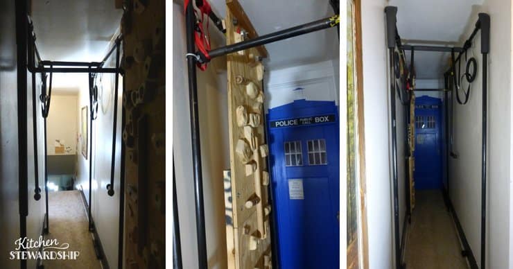 Building a gym in a hallway to add more space to your home. 