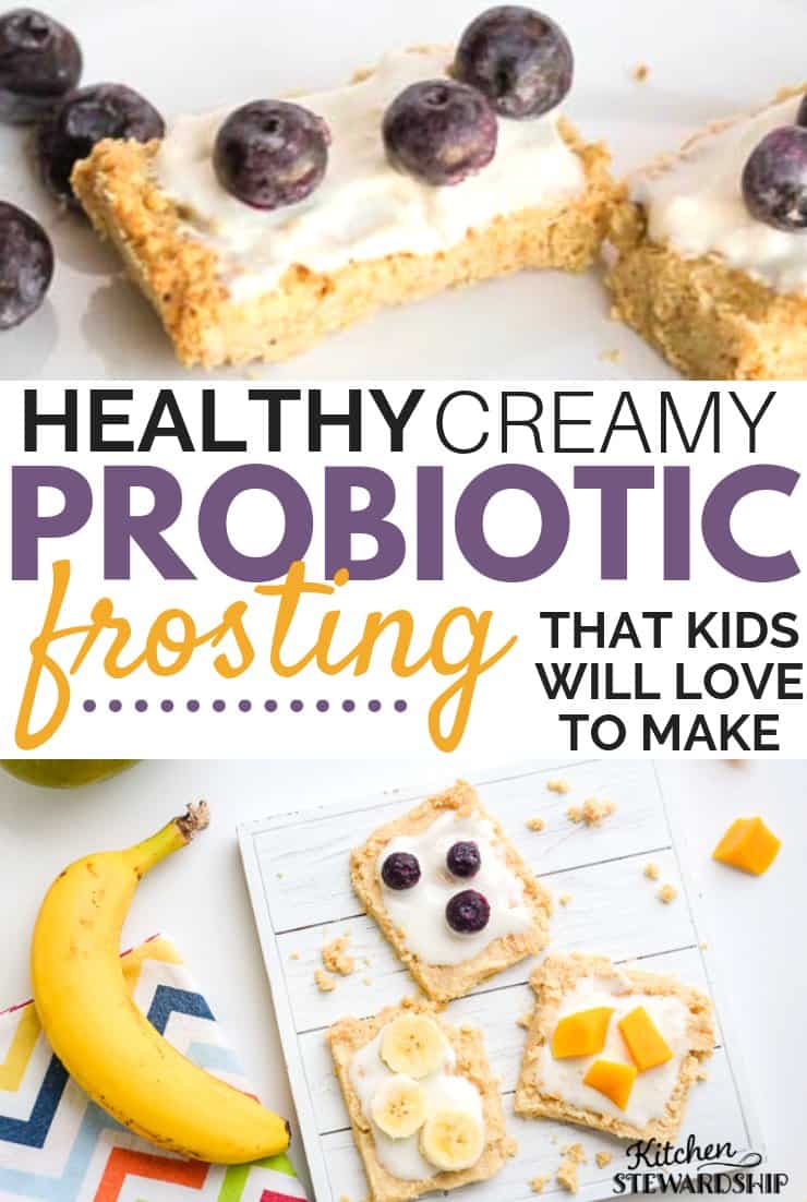 Healthy probiotic frosting kids will love to make.