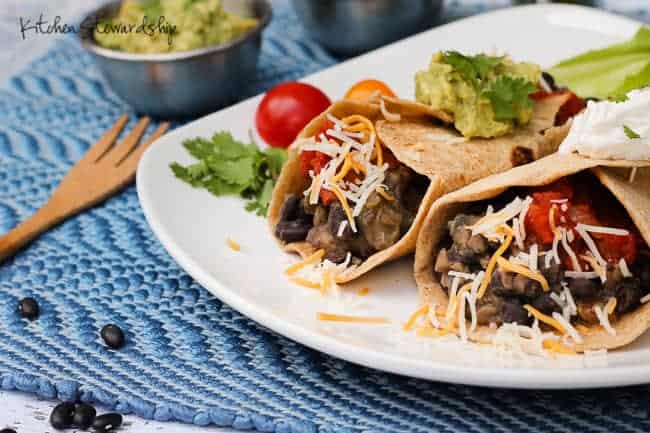 Mexican bean burritos