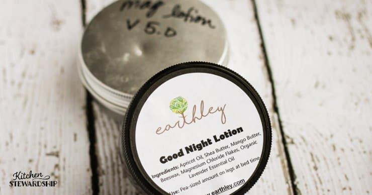 Earthley good night lotion 