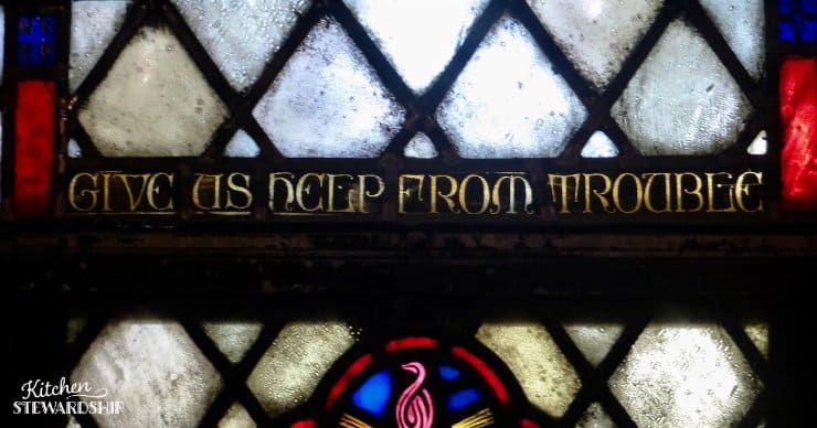 stained glass window in a church