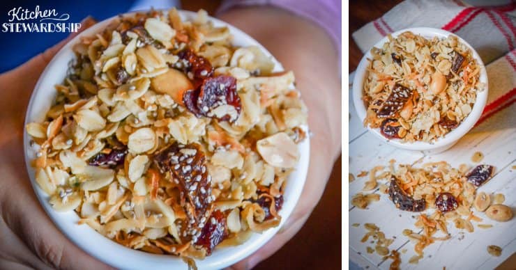 bowl of Gluten-Free Sweet and Salty Snack Mix