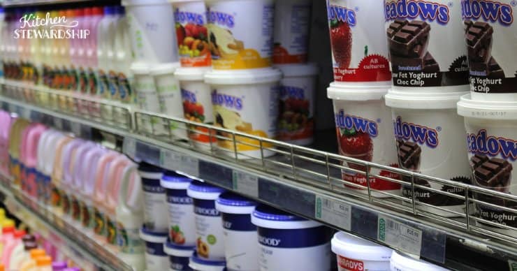 Dairy aisle at the grocery store