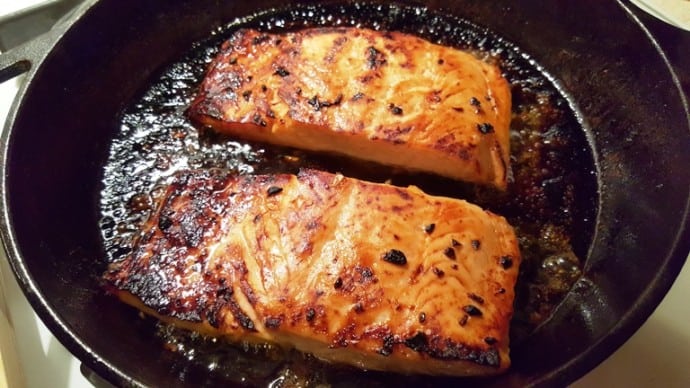 Salmon in Cast Iron