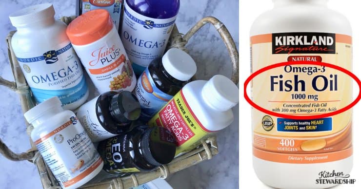 basket of fish oil supplements