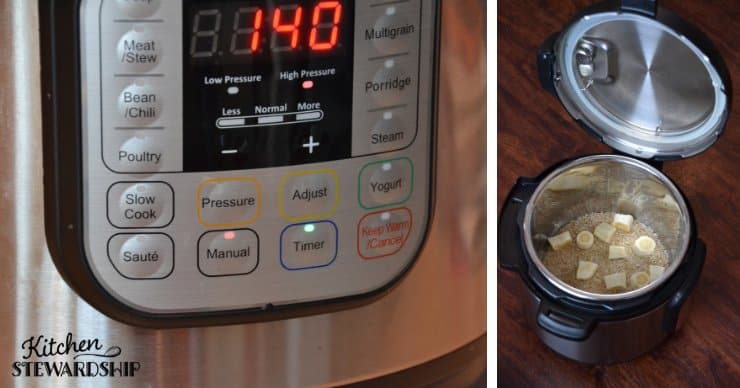 Instant pot cooking steel cut oats