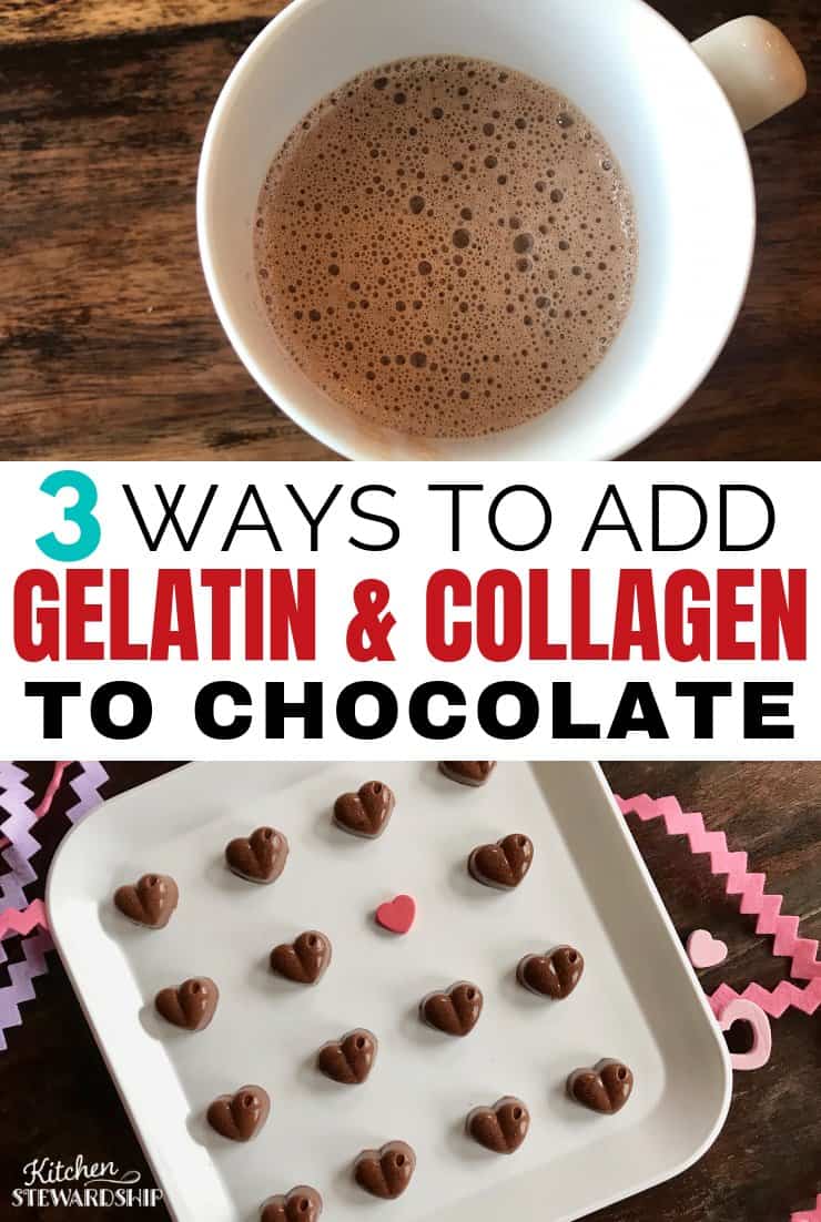 hot chocolate and chocolate treats with healthy gelatin and collagen
