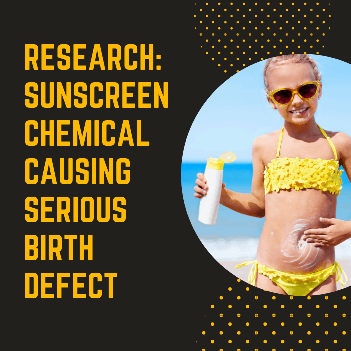 sunscreen chemical oxybenzone causing serious birth defect Hirschsprung's Disease
