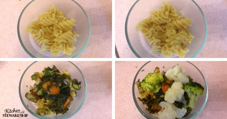 Pasta salad construction 