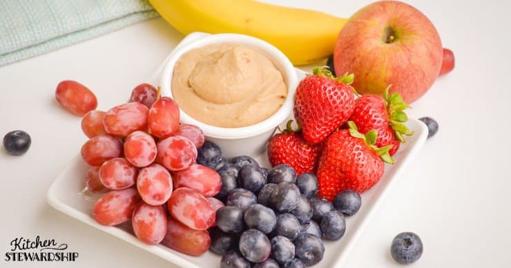 Fruit and hummus