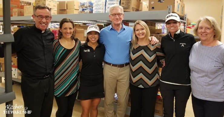 St Alphonsus Food Center Tour with Hank Meijer, Michelle Hatfield, and Jacqueline and Chris from the LPGA