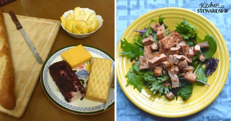 Cheese and chicken salad