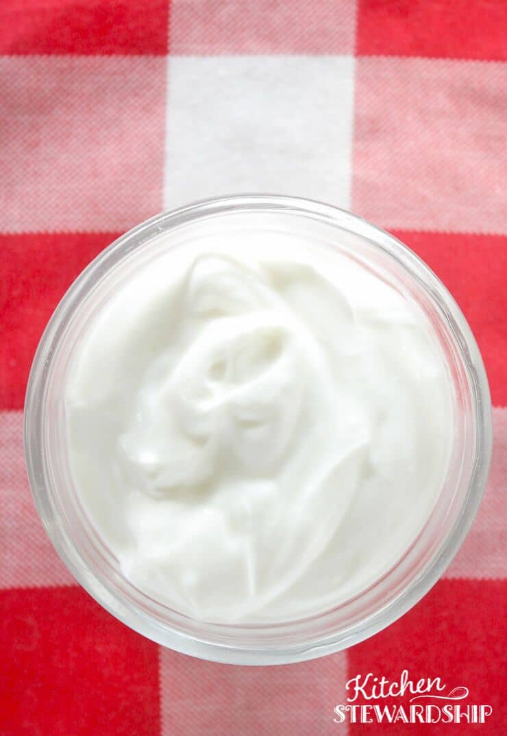 Jar of homemade, Instant Pot yogurt