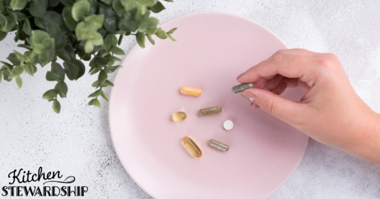 supplements on a plate