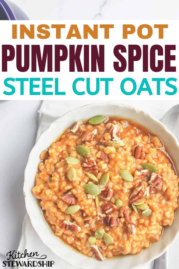 Instant Pot Pumpkin Spice Steel Cut Oats