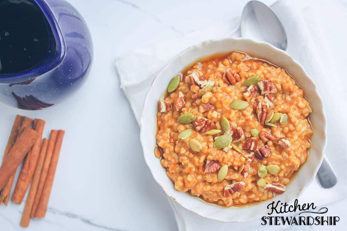 Bowl of Pumpkin Spice Oatmeal