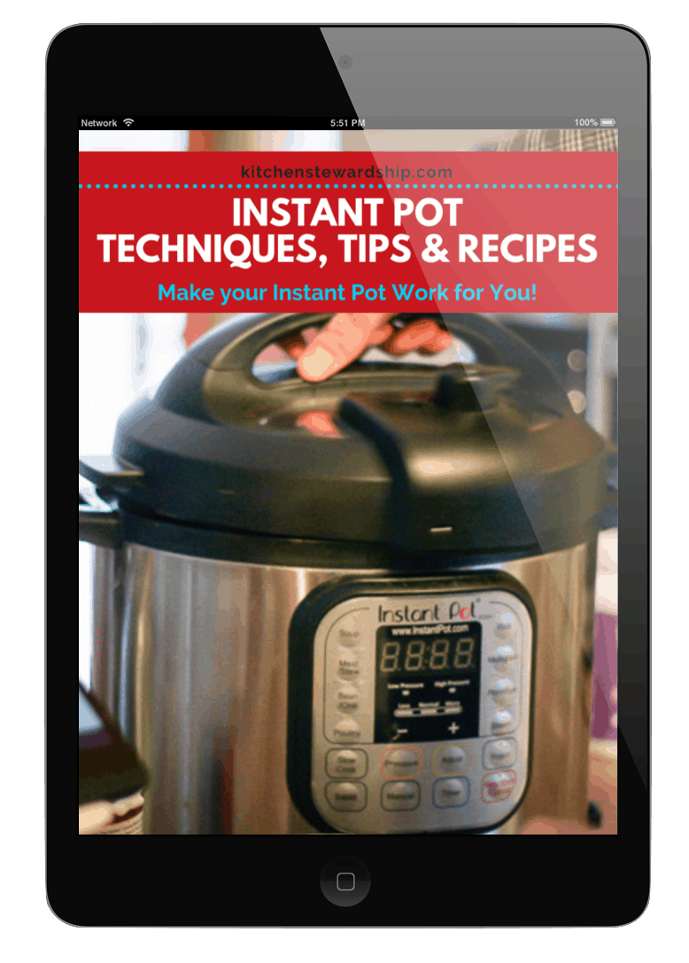 Instant Pot Guidebook cover on and iPad