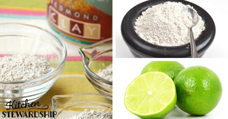 Clay, diatomaceous earth and limes for a parasite cleansing cocktail