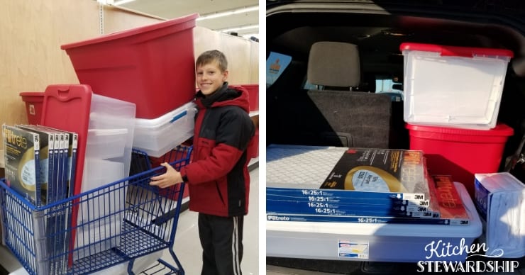 Shopping for bins to store toys