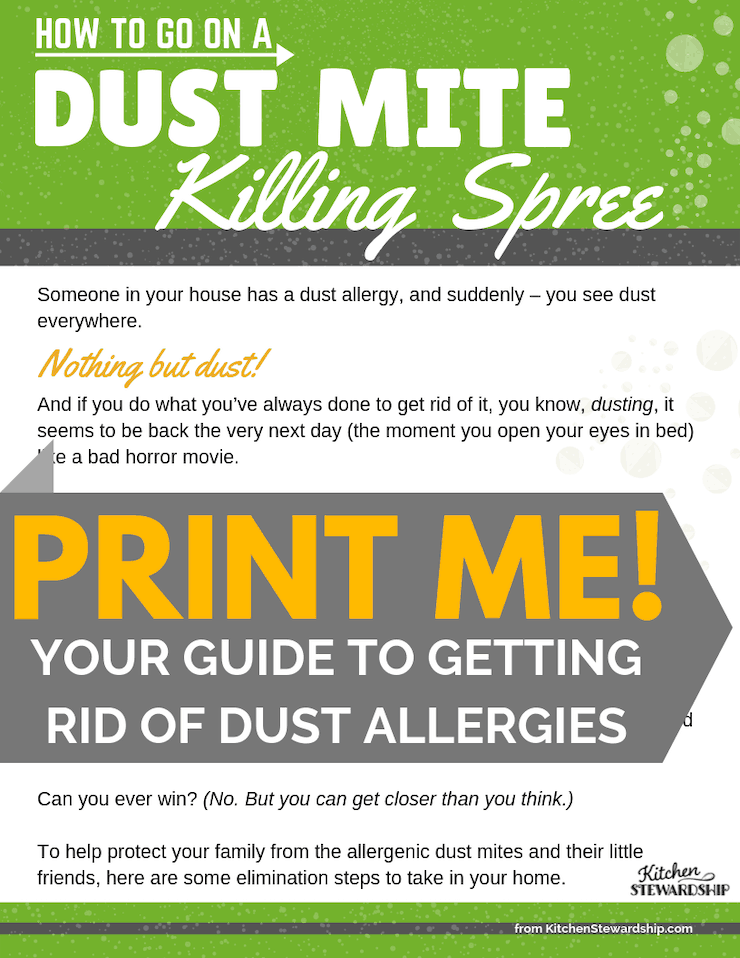 printable guide to getting rid of dust mites