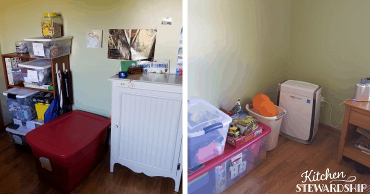 organization of toys in child's room