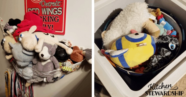 stuffed animals in a child's bedroom and frozen for dust mites