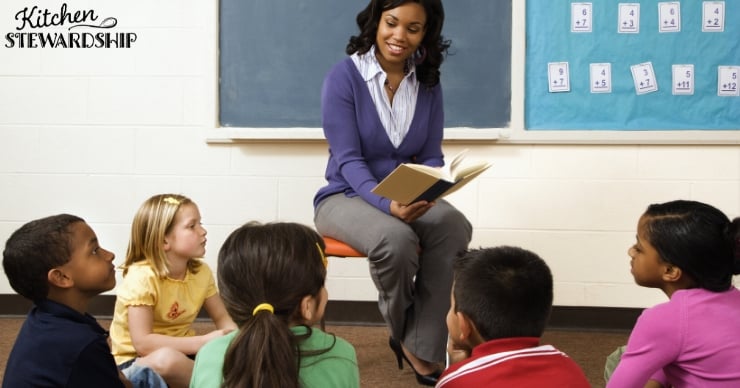 Adult reading to children, no food birthday party ideas 