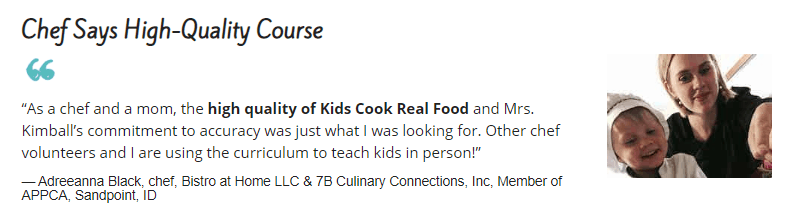 chef says high quality course