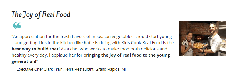 chef Clark Frain says Kids Cook Real Food promotes joy of cooking