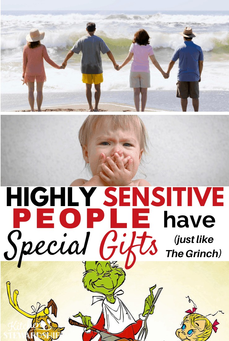 people holding hands, baby with hand over mouth, Grinch carving roast beast